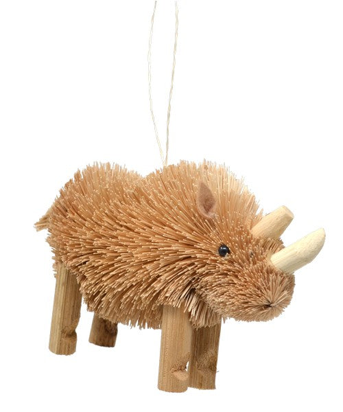 Rhinoceros Brushart Ornament