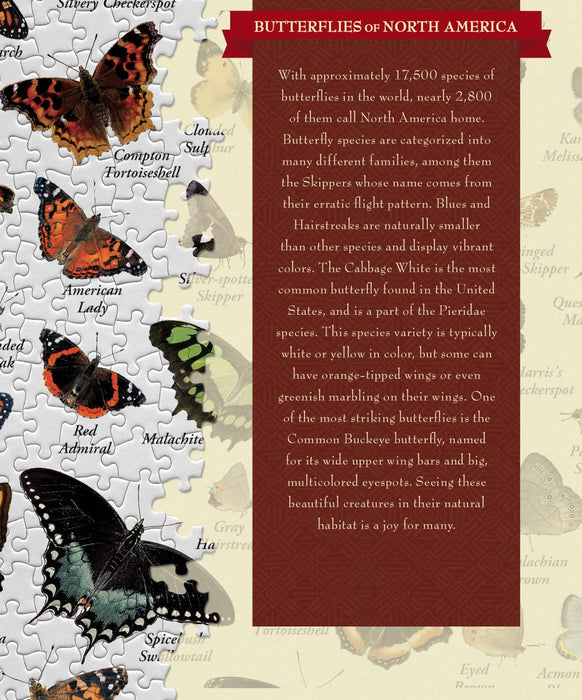 MasterPieces Puzzles Butterflies of North America 1000 Piece Puzzle