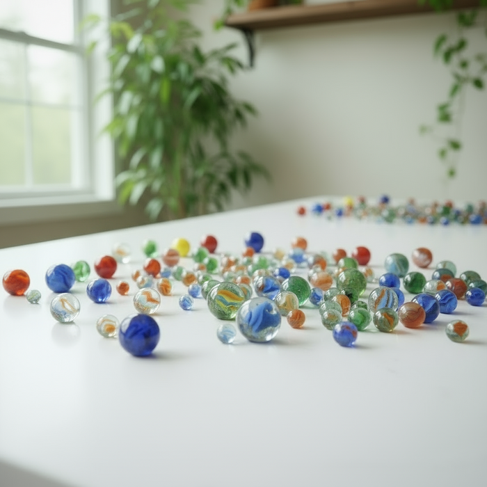 50 assorted glass marbles from naturesroom