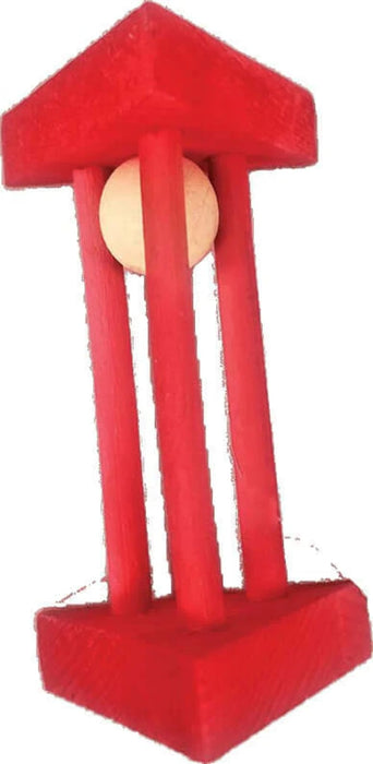 NIBBLES WOODEN TRIANGLE W/BALL CHEW TOY