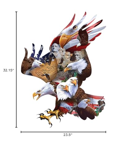 MasterPieces Puzzles Contours Shaped Majestic Flight 1000 Piece Puzzle