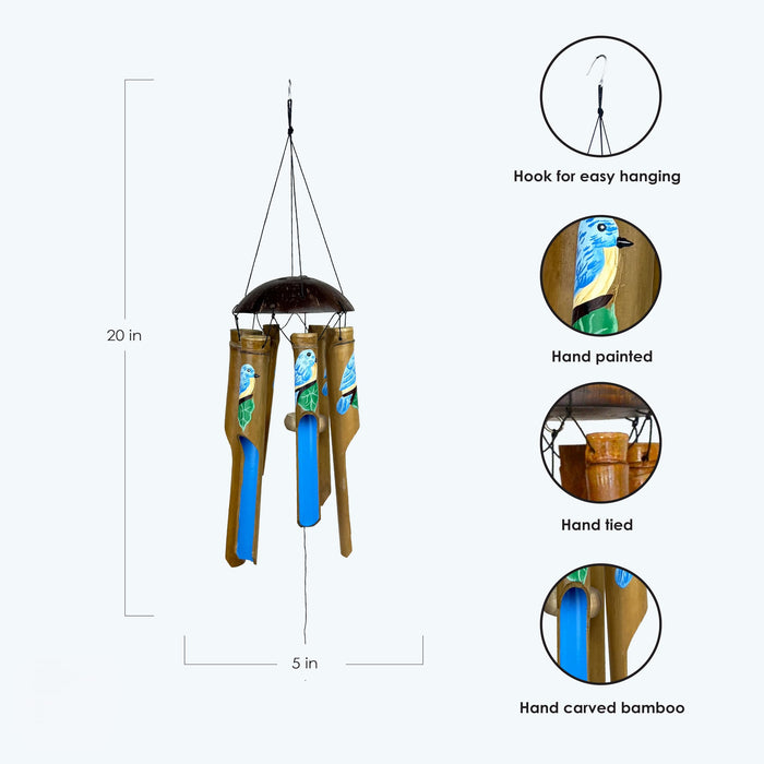 Bobbo from Songbird Essentials Bluebird Small Simple Bamboo Chime