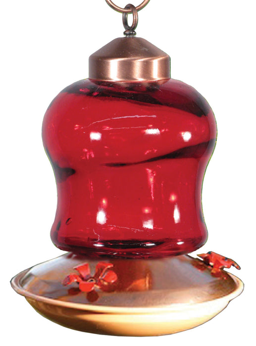 Audubon Red Glass Mini Lantern Hb  Feeder.