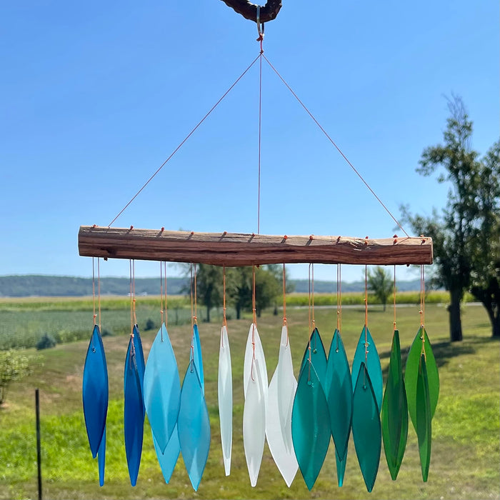 Gift Essentials Blue Handworks Line - Gradient Ocean Glass Chime