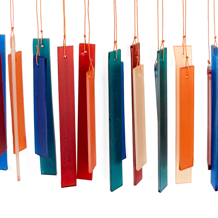 Gift Essentials Blue Handworks Line - Retro Driftwood Glass Chime