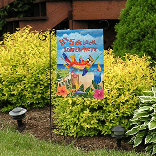 5 O'Clock Parrot Garden Flag