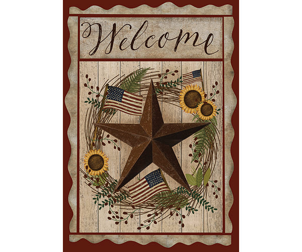 Autumn Welcome Barnstar Garden Flag