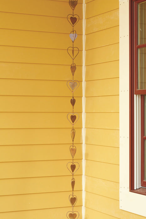 Heart Flamed Rain Chain