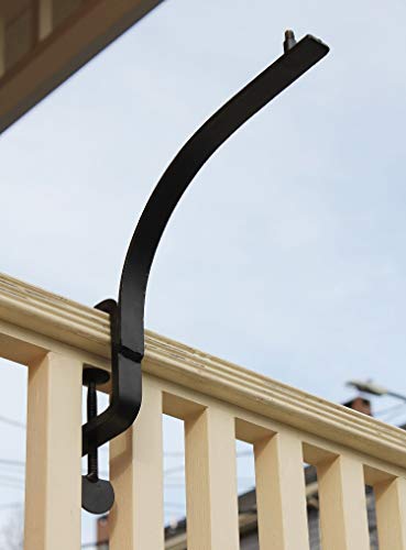 Achla Designs Red African Daisy Birdbath- Rail Mount Bracket