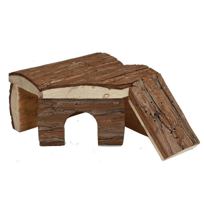 NIBBLES SMALL ANIMAL LOG CABIN HUT W/ RAMP