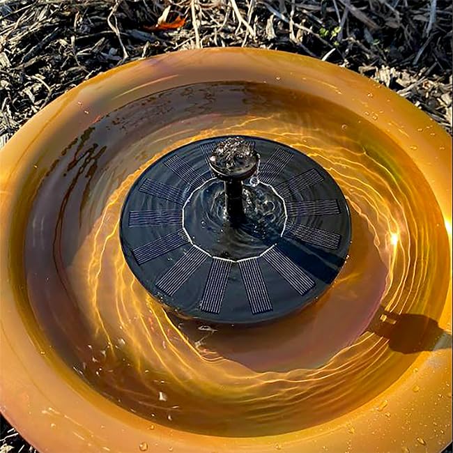 SOLAR POWERED BIRDBATH FOUNTAIN