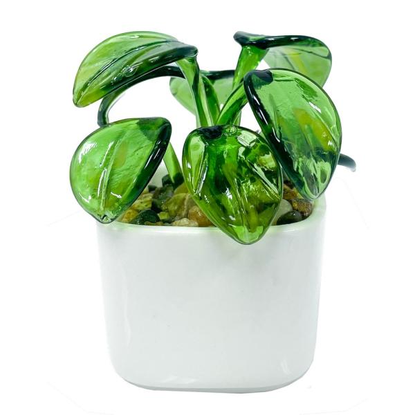 LS Arts Milano Art Glass Pilea Plant