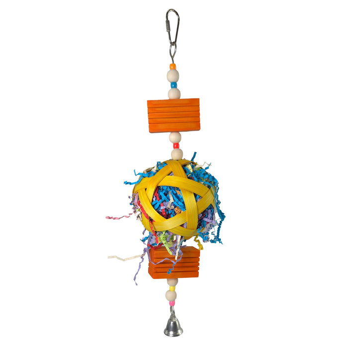 HAPPY BEAKS PARTY BALL HANGING BIRD TOY