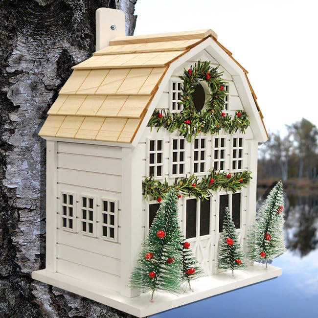 Holly Cottage Birdhouse - White