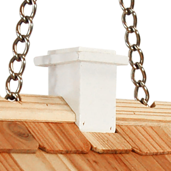 Christmas Cottage Birdfeeder - White