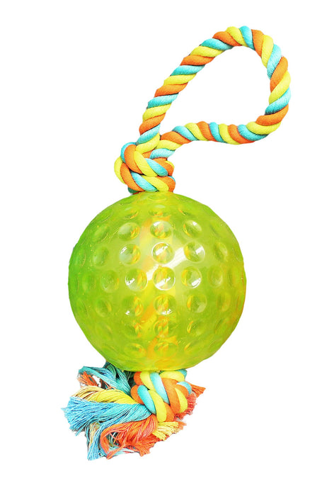 CHOMPER ROPE TUG TOY W/TPR BALL