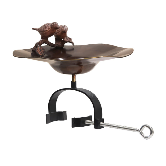 Achla Designs Antique Birdbath w/ Birds- Over Rail Bracket