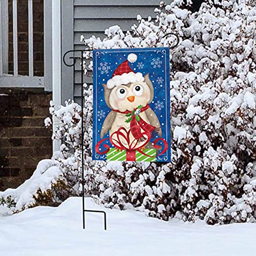 Christmas Owl Garden Flag