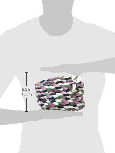 HAPPY BEAKS COTTON ROPE BOING W/BELL BIRD TOY
