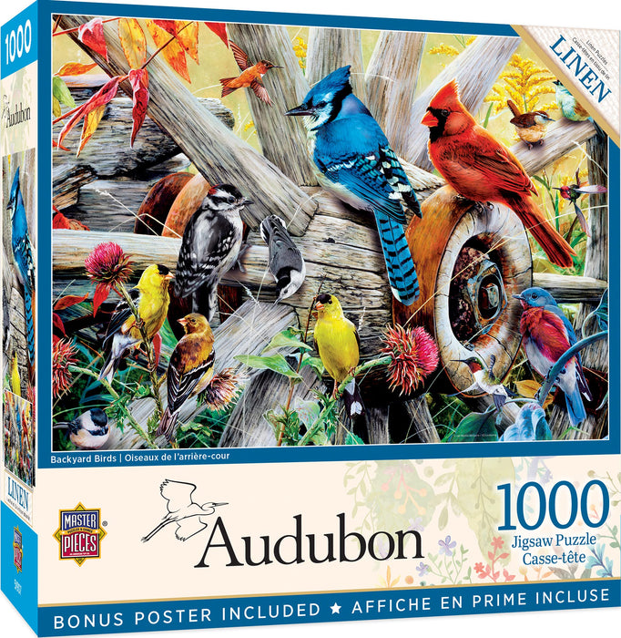 MasterPieces Puzzles Audubon Backyard Birds 1000 Piece Puzzle