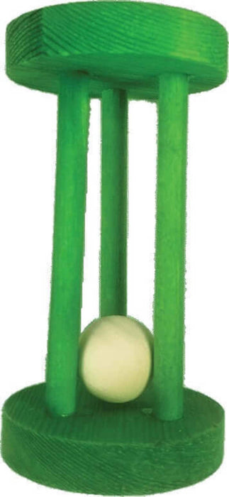 NIBBLES WOODEN CYLINDER W/BALL CHEW TOY