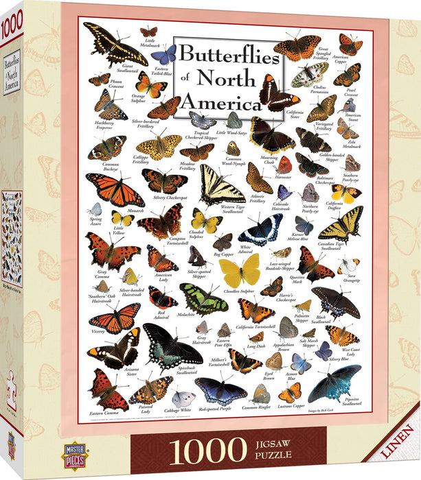 MasterPieces Puzzles Butterflies of North America 1000 Piece Puzzle