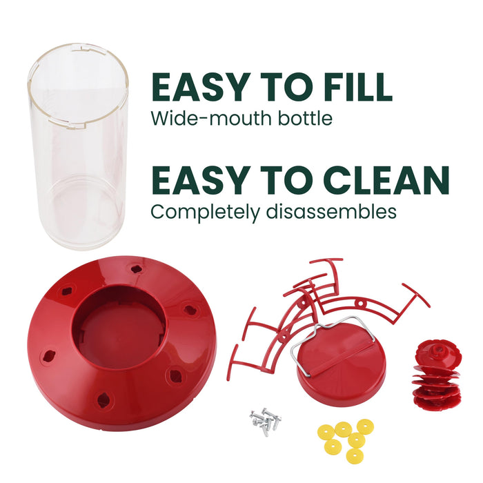 Perky-Pet Grand Master Hummingbird Feeder, 48 oz Nectar Capacity