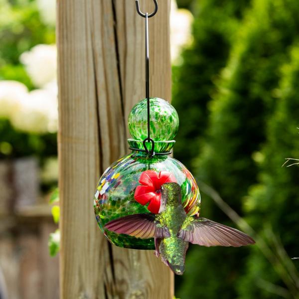 LunaLite  Globe Hummingbird Feeder - Green