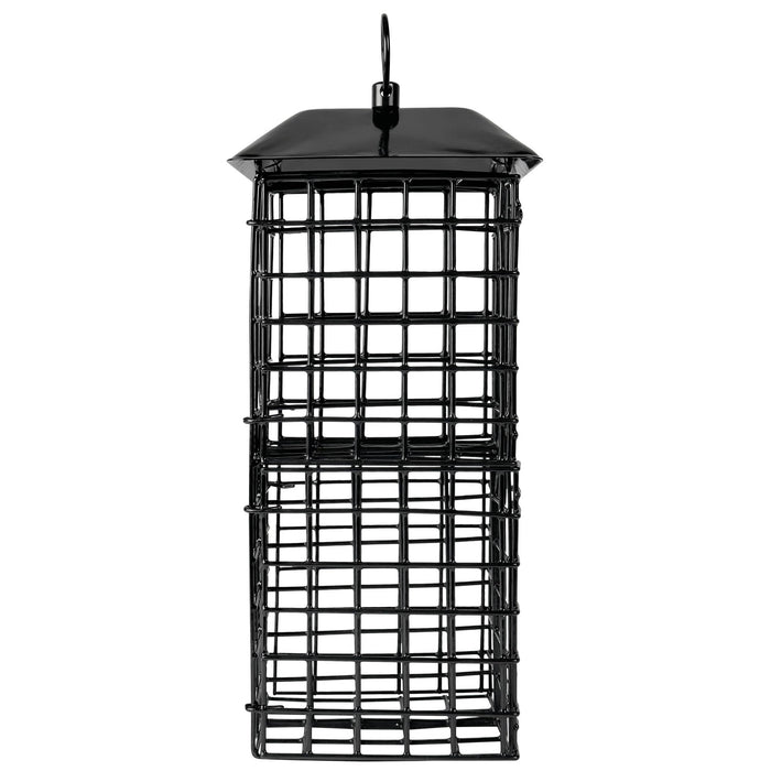 METAL SUET CAGE BIRD FEEDER W/ ROOF