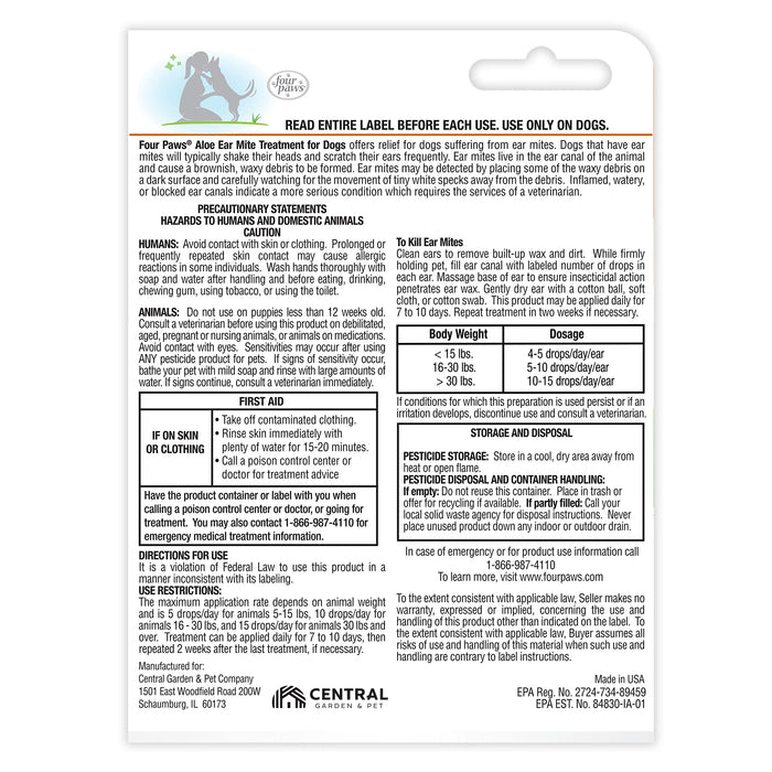 HEALTHY PROMISE ALOE EAR MITE TREATMENT FOR DOGS