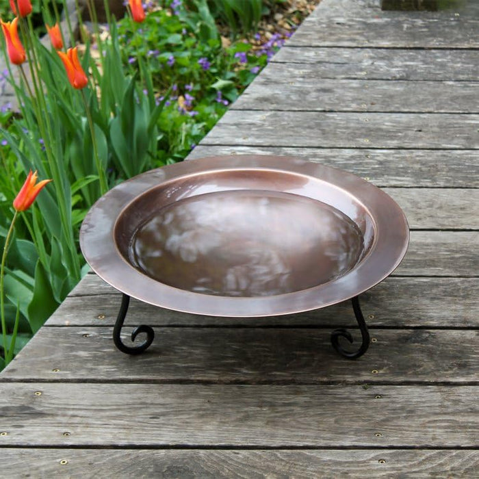 Achla Designs 18" Classic Copper Birdbath- Short Stand