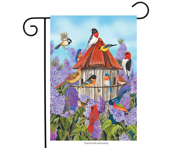 Birds and Lilacs Garden Flag