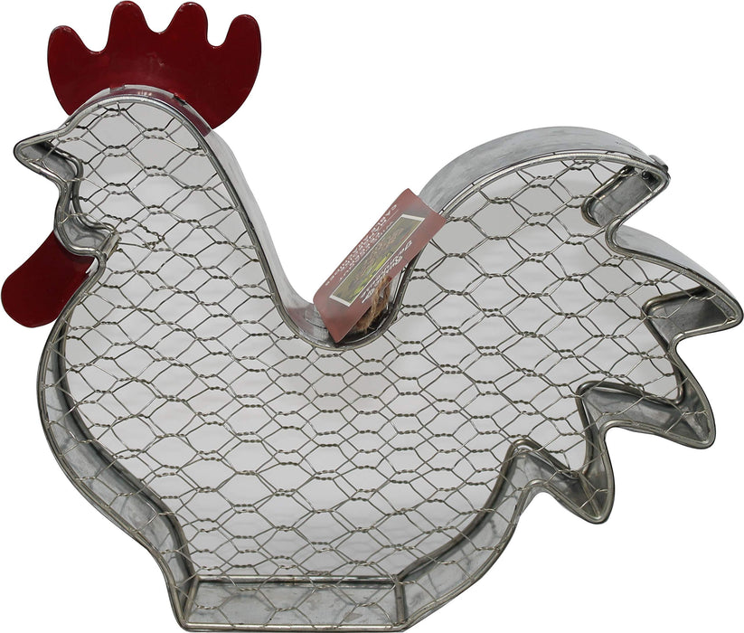 AUDUBON RUSTIC FARMHOUSE WIRE ROOSTER PEANUT FEEDER