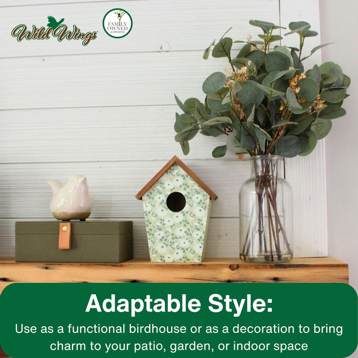 DECORATIVE BLUEBIRD HOUSE - OLIVE BLOSSOMS