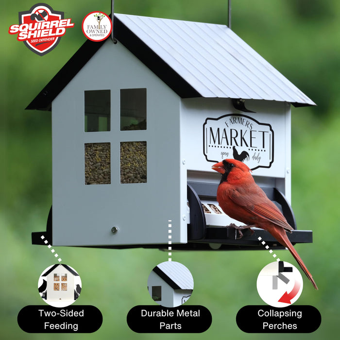 SQUIRREL SHIELD HOPPER FEEDER