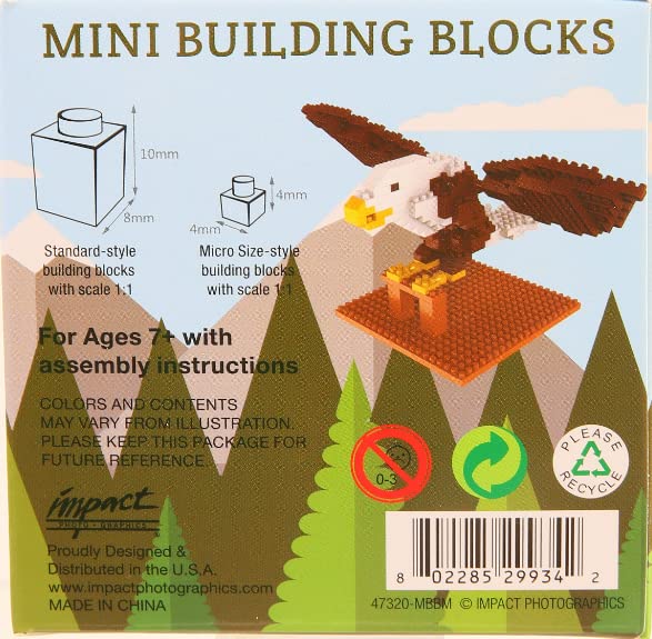 Impact Photographics Bald Eagle Mini Building Blocks Set