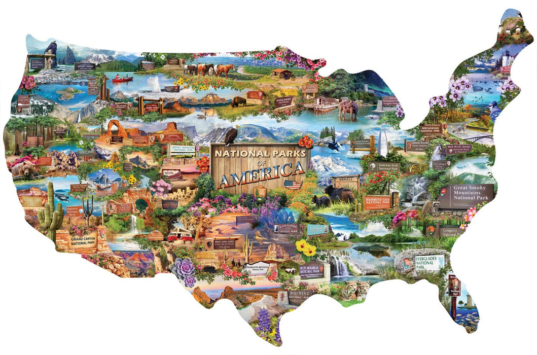 MasterPieces Puzzles National Parks USA Shaped Puzzle 1000pc