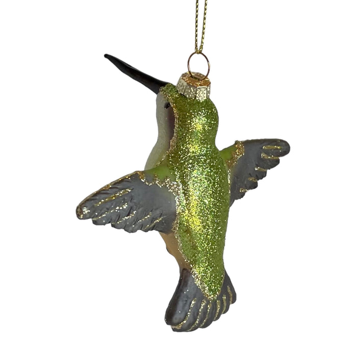 Cobane Studio  Female Ruby Throated Hummingbird Flying Ornament