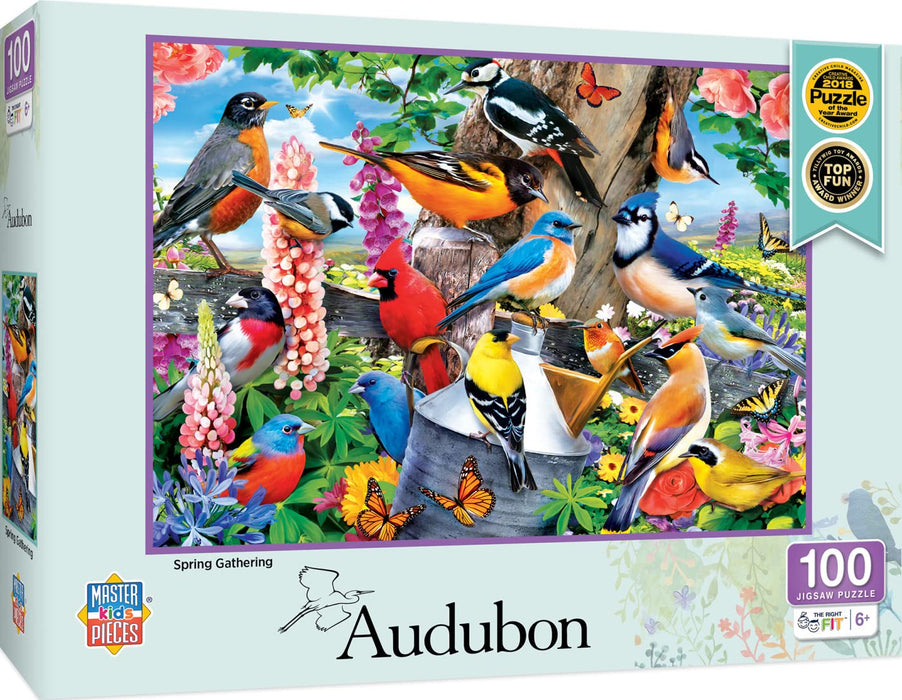 MasterPieces Puzzles Audubon Spring Gathering Puzzle 100pc