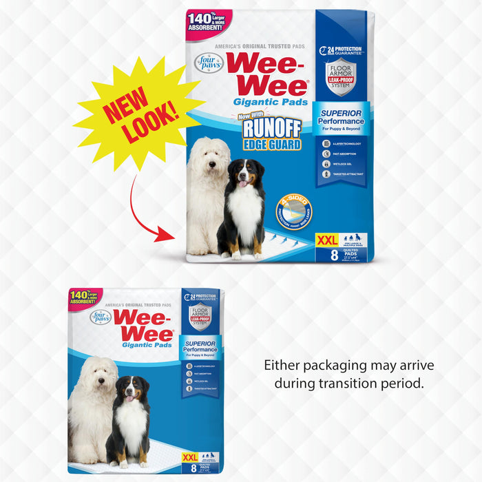 WEE-WEE PADS WITH BARRIER EDGE GIGANTIC
