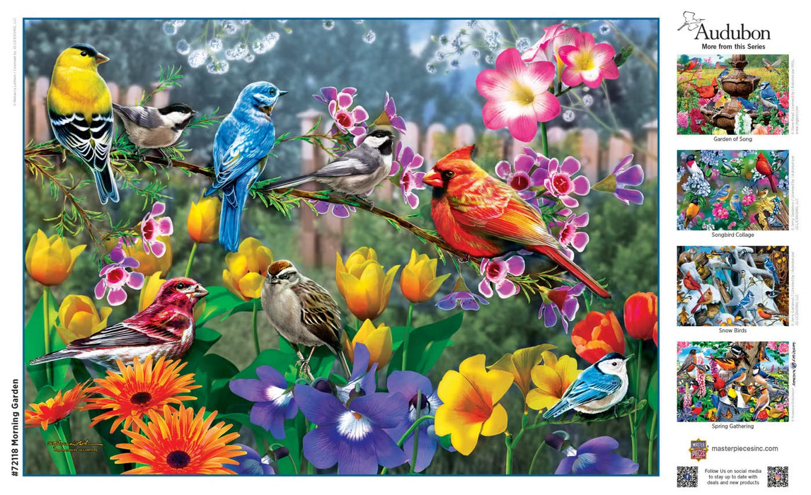 MasterPieces Puzzles Audubon - Morning Garden 1000 Piece Puzzle