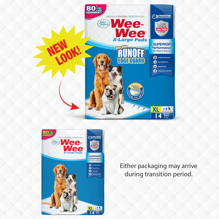 WEE-WEE PADS WITH BARRIER EDGE XL