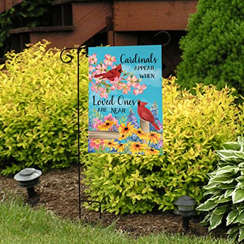 Cardinals Appear Spring Garden Flag