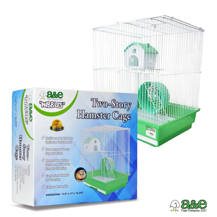 HAMSTER/GERBIL CAGE 2 STORY W/HOUSE & WHEEL SP