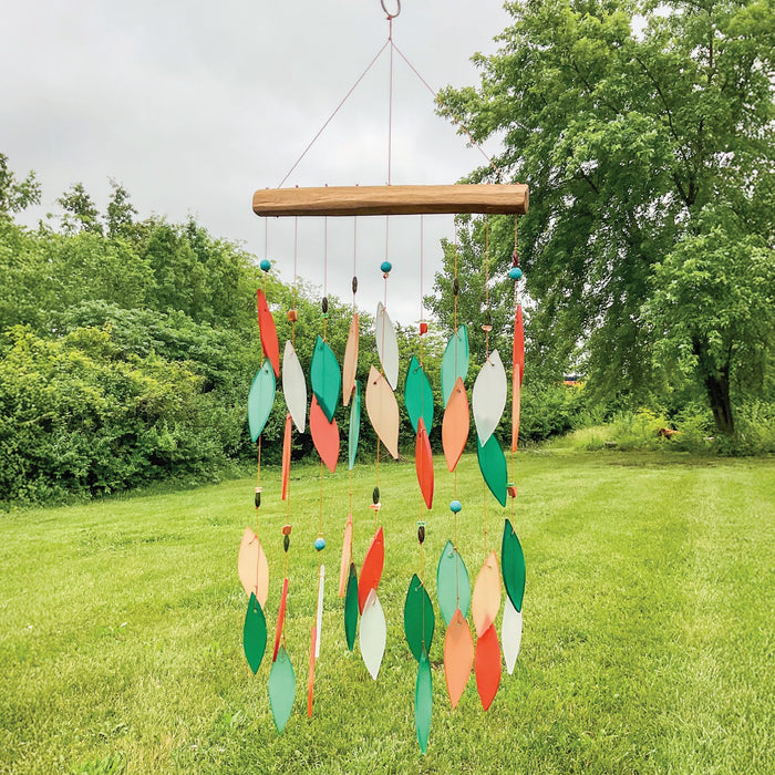 Gift Essentials Blue Handworks Line - Coral and Teal Beaded Glass Chime