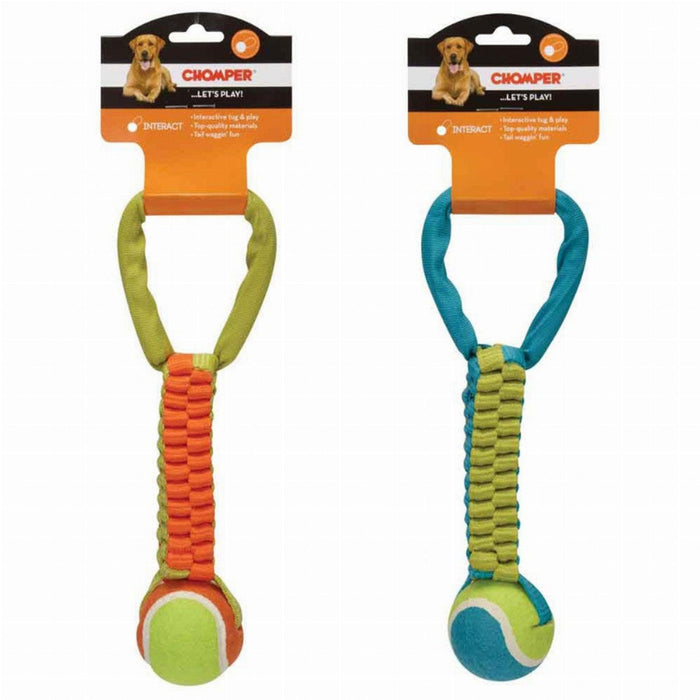CHOMPER BRAIDED TENNIS BALL TUG TOY