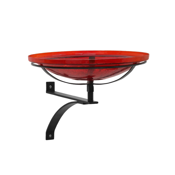 Achla Designs 14" Red Crackle Birdbath- Wall Mount Bracket