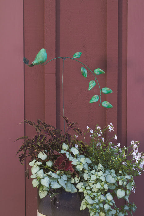 Teal Bird Garden Balancer