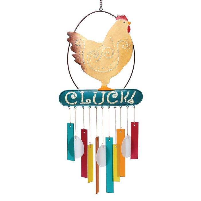 Gift Essentials Blue Handworks Line - Chicken Cluck Glass Chime
