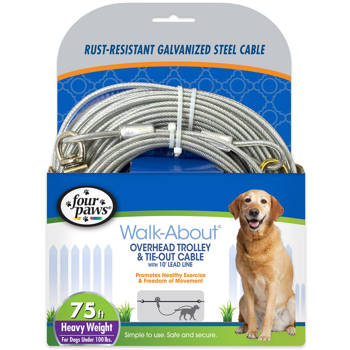FOUR PAWS WALK-ABOUT TROLLEY & CABLE HEAVY WEIGHT